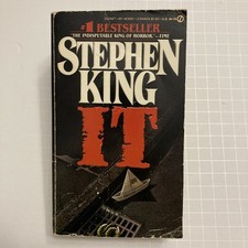 IT Stephen King Paperback Book 1st Signet True 1st Printing September 1987  picture
