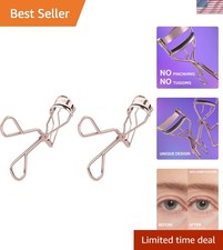 Universal Eyelash Curler in Stunning Rose Gold - Set of 2, Comfort Grip Silicone picture