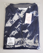 Peter Millar Crown Sweater Full-Zip Fleece Vest Navy Blue Men's XL X-Large, NEW picture