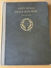 Antique Franz Schubert Fifty Songs Low Voice 1903 Ditson Gilt Pages HC picture