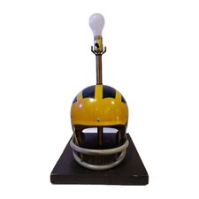 Vintage 1960-70s RARE Michigan Wolverines Riddell Kra-Lite Football Helmet Lamp picture