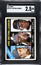 1966 Topps #215 N.L. Batting Leaders SGC 2.5 Mays Aaron Clemente picture