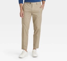 Men's Extended Tab Slim Fit Trousers - Goodfellow & Co Khaki Tan 30x30 NWT picture