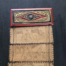 Antique Burmese Buddhist Palm Leaf Manuscript Pesa Burma Sacred Text 19th Centur picture