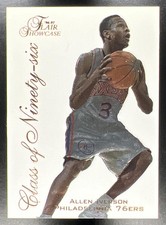 1996-97 Fleer Flair Showcase Allen Iverson #10 Class of '96 RC 76ers AI Insert picture
