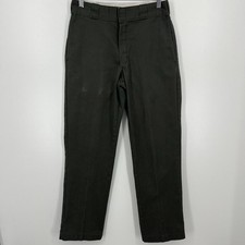 Dickies Chino Pants Size Men's 30 Green 874 Original Fit Flat Front Solid picture