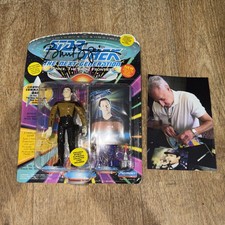 1993 Playmates StarTrek Next Generation LT. Comdr. Data Figure Autograph W/photo picture