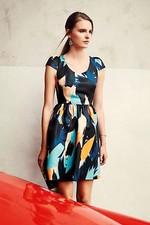 NEW Anthropologie Fit-and-Flare Pinion Dress by Moulinette Soeurs Size 2 picture
