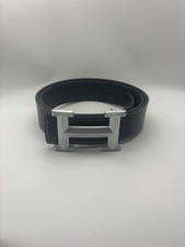 Hermès Reversible H Belt Silver and Black leather fits W 30-36 picture