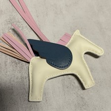 Hermes Pegase PM Pegasus Beige/Blue Horse Bag Charm Bag Accessory Paris Made picture