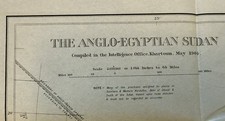 RARE - Intelligence Division War Office 1904 Anglo-Egyptian Sudan Map picture
