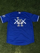 LA Dodgers KAWS Style Blue Baseball Jersey XX Streetwear S-XXL True To Size new picture
