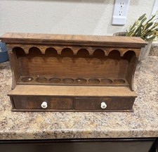Rustic Wood Rectangular shelf/spice rack picture
