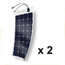 100W x2= 200W Flexible Authentic SunPower Solar Panel for RV, Marine and Camping picture