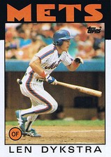 LEN DYKSTRA LENNY 1986 TOPPS METS ROOKIE CARD #53 RC NM-MT ~WORLD SERIES picture