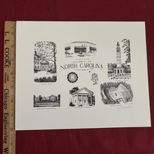 UNC Tar Heels - Campus Buildings - Signed by Artist, Jerry Miller 8x10 Print picture