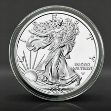 2026 1 oz American Silver Eagle Coin With Capsule - AU Condtion picture