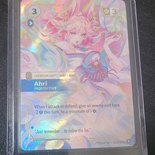 Riot Games Riftbound Ahri Inquisitive Full Art Foil Overnumbered 227/221 picture
