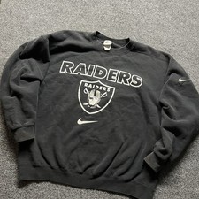 Vintage NIKE Oakland Raiders Pro Line Center Swoosh LG Sweatshirt 90s Las Vegas picture