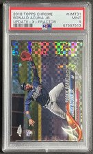 Ronald Acuña Jr. 2018 Topps Chrome Update Rookie X-Fractor  #HMT31 #/99 PSA 9 picture