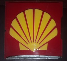 Vintage Shell Service Station Sign Face 25.5” Embossed Gas Oil Advertising picture