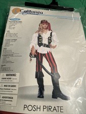 NWT Posh Pirate Buccaneer Girls Child Costume Size M 8/10 picture
