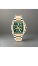 Versace Dominus Chronograph Quartz VE6H01125 Green Dial Base Set Men's Watch picture