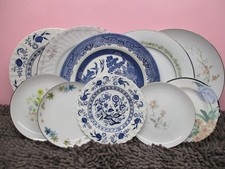 Vintage Mismatched China Plates 5~Dinner Plates ~5 Bread~ Set Of 10 picture