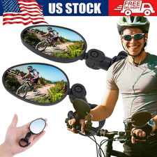 2Pcs Bike Mirror Rotaty Round MTB Road Handlebar Bicycle Rear View Glass Cycling picture