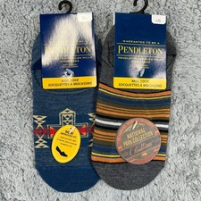 Pendleton 2 Pair Moc Sock Bundle National Park Olympic & Blue Southwestern L/G picture