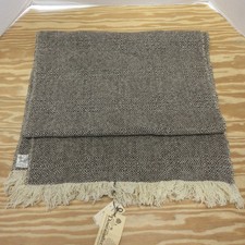VINTAGE Downeaster Scarf Men Brown Dunlop Weavers Wool Handwoven Maine USA NEW picture