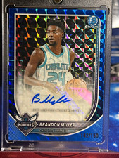2025-26 Bowman Chrome Brandon Miller Hornets Blue Geometric Chrome  Auto /150 picture