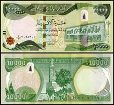 100,000 NEW IRAQI DINAR  -  10 x  10,000 IQD Banknotes   -  Authentic IRAQ Money picture
