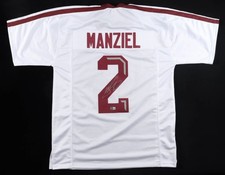 Texas A&M Heisman Johnny Manziel signed white College Jersey Beckett COA 🔥 picture
