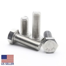 2PC NEW M9 x 1.25 x 35mm Hexagon Head Bolts 304 Stainless Steel Hex Head Screws picture