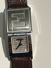 EUC AUTHENTIC FENDI GENUINE DIAMOND WATCH - WEAR 2 WAYS picture