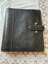 Franklin covey Original Aurora  Full Grain Leather Classic Black New picture