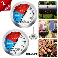 2Pcs Temperature Thermometer Gauge for Barbecue BBQ Grill Smoker Pit Thermostat picture