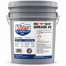 Lucas Oil 10027 Red N Tacky Grease 35 lb Pail Multi Purpose Lithium picture