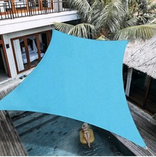 Palace World 8x24 Ft Turquoise Sun Shade Sail pw1212 Sun Block Commercial Grade picture