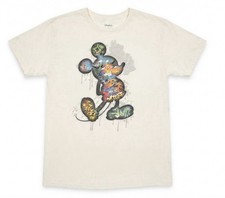 Disneyland Resort Mickey Mouse T-Shirt Adult Large White Graffiti Art Disney picture