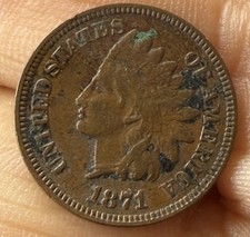 1871 Indian Head Penny Key Date XF Minor Issues  picture