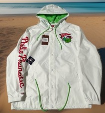 MITCHELL & NESS PHILADELPHIA PHILLIES S $100 PHILLIE PHANATIC WINDBREAKER JACKET picture