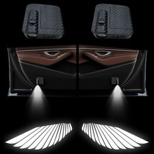 1 Pair Angel Wings Auto Wireless Welcome Lamp Car LED Door Light Projectors Logo picture