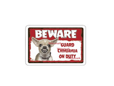 Beware Guard Chihuahua Sticker Decal picture