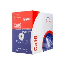 1000FT 500FT CAT6 CCA Cable 23AWG Bulk Solid Network Wire White Blue Gray Black picture
