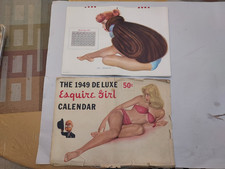 Vintage 1949 Esquire Pinup Girl Calendar Complete Al Moore Artist picture