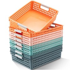 Leinuosen 8 Pack Classroom Paper Trays 14''x10'' Hold Turn In Trays Classrooms picture