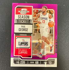 2023-24 Panini Contenders Optic - Season Ticket Paul George #64 Purple Prizm /15 picture