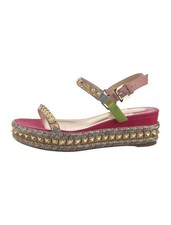 Christian Louboutin Pyraclou 60 Suede Espadrille Wedges EU 38 picture